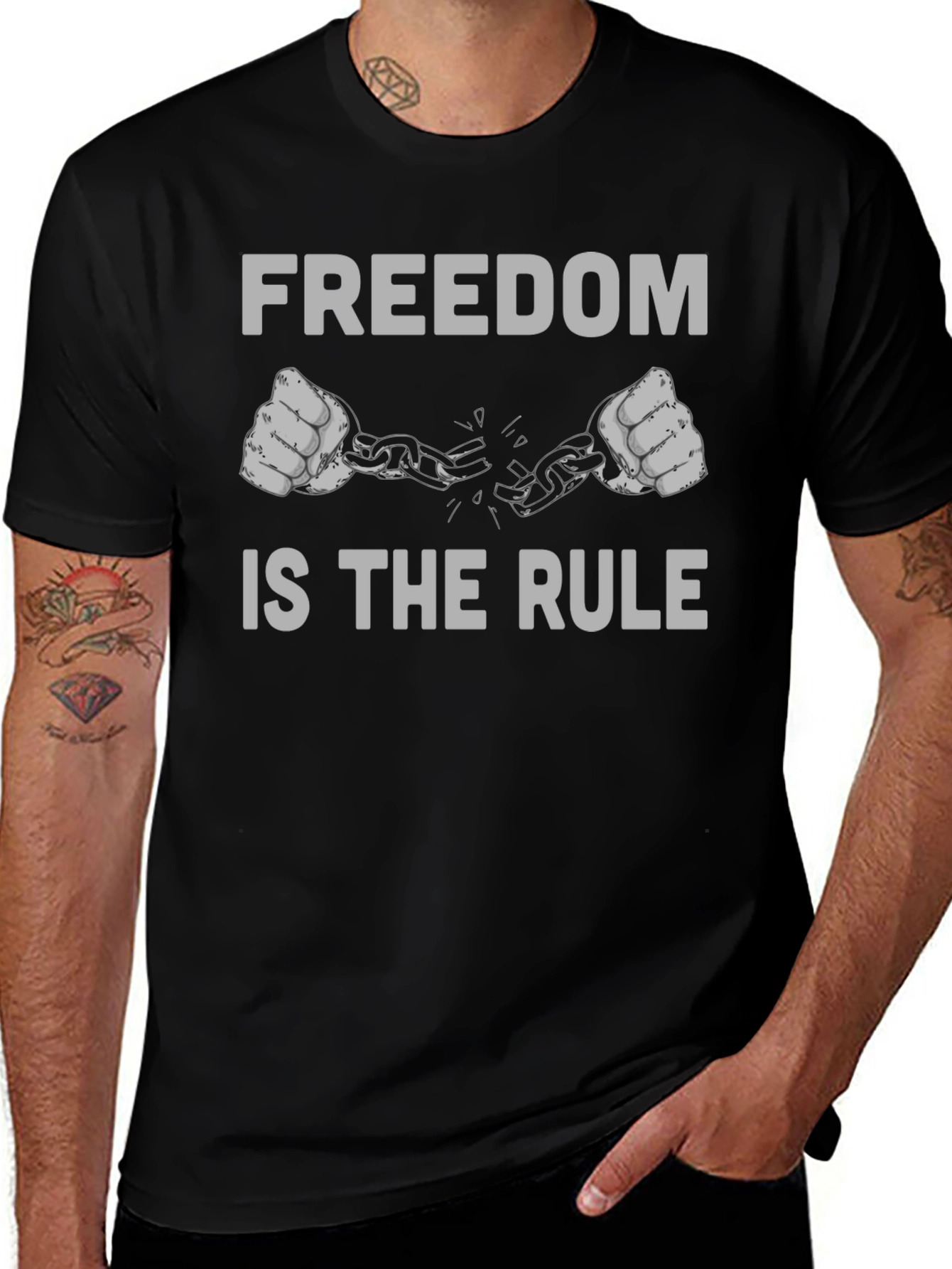 Freedom is the Rule Graphic Tee - Black