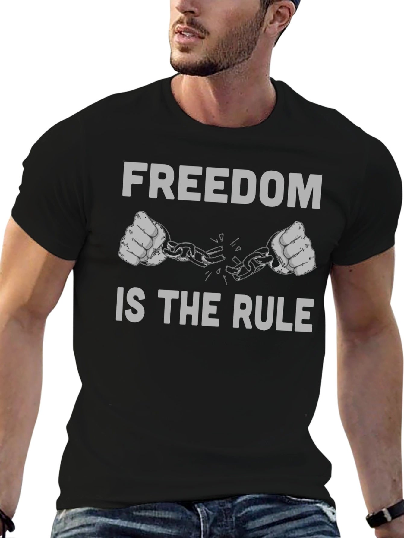 Freedom is the Rule Graphic Tee - Black