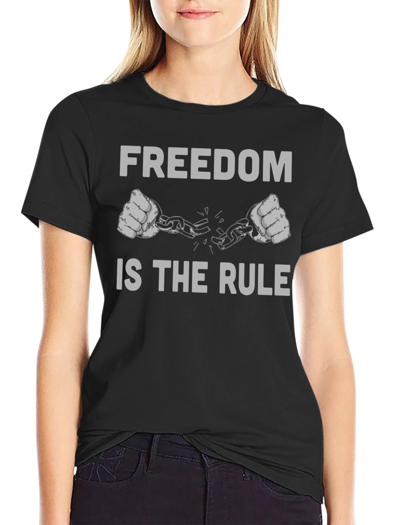 Freedom is the Rule Graphic Tee - Black