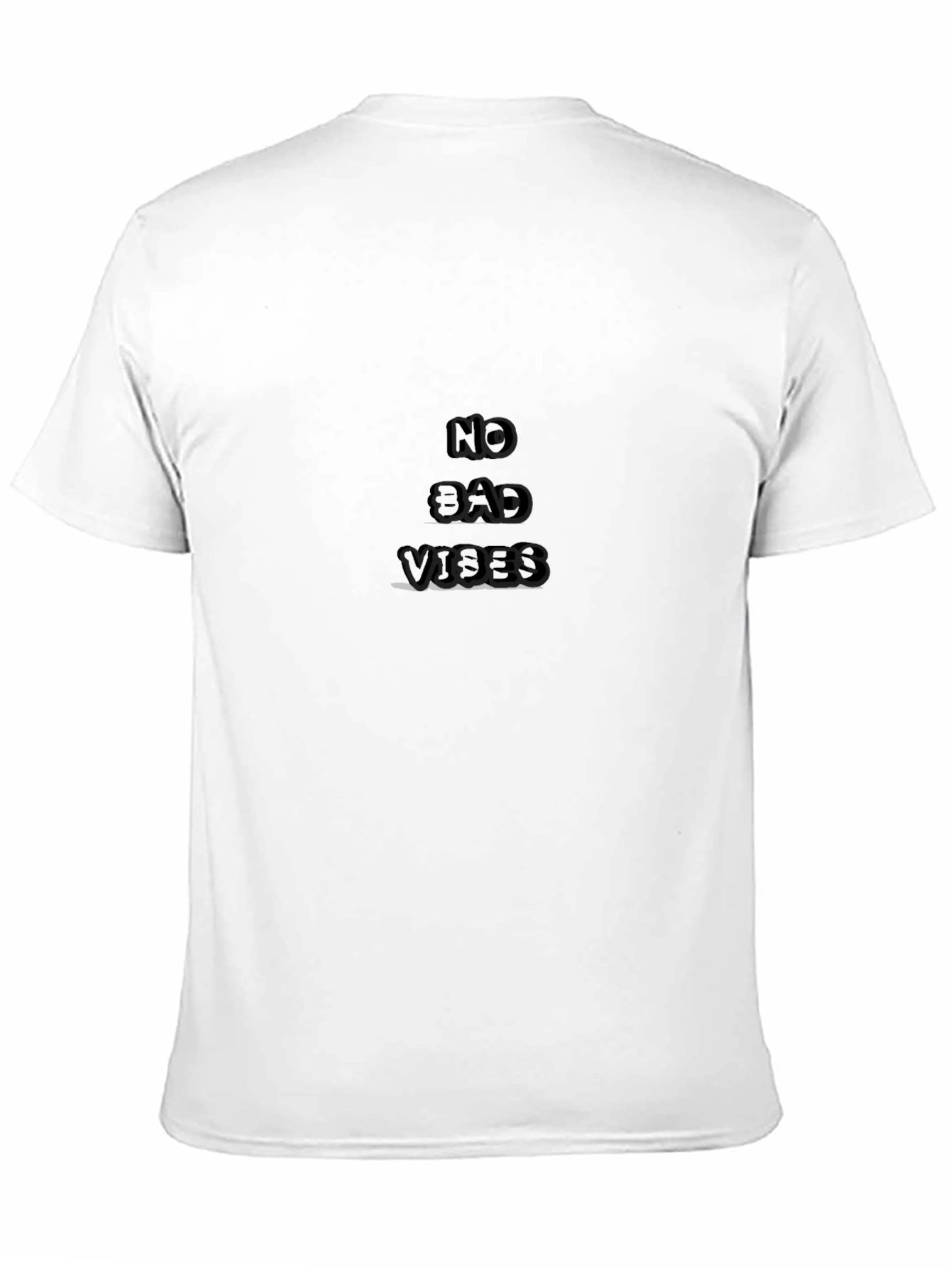 No Bad Vibes Black Graphic T-Shirt