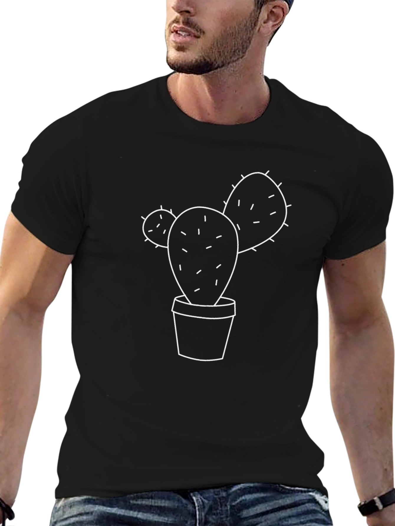 Cactus Graphic Tee - Black