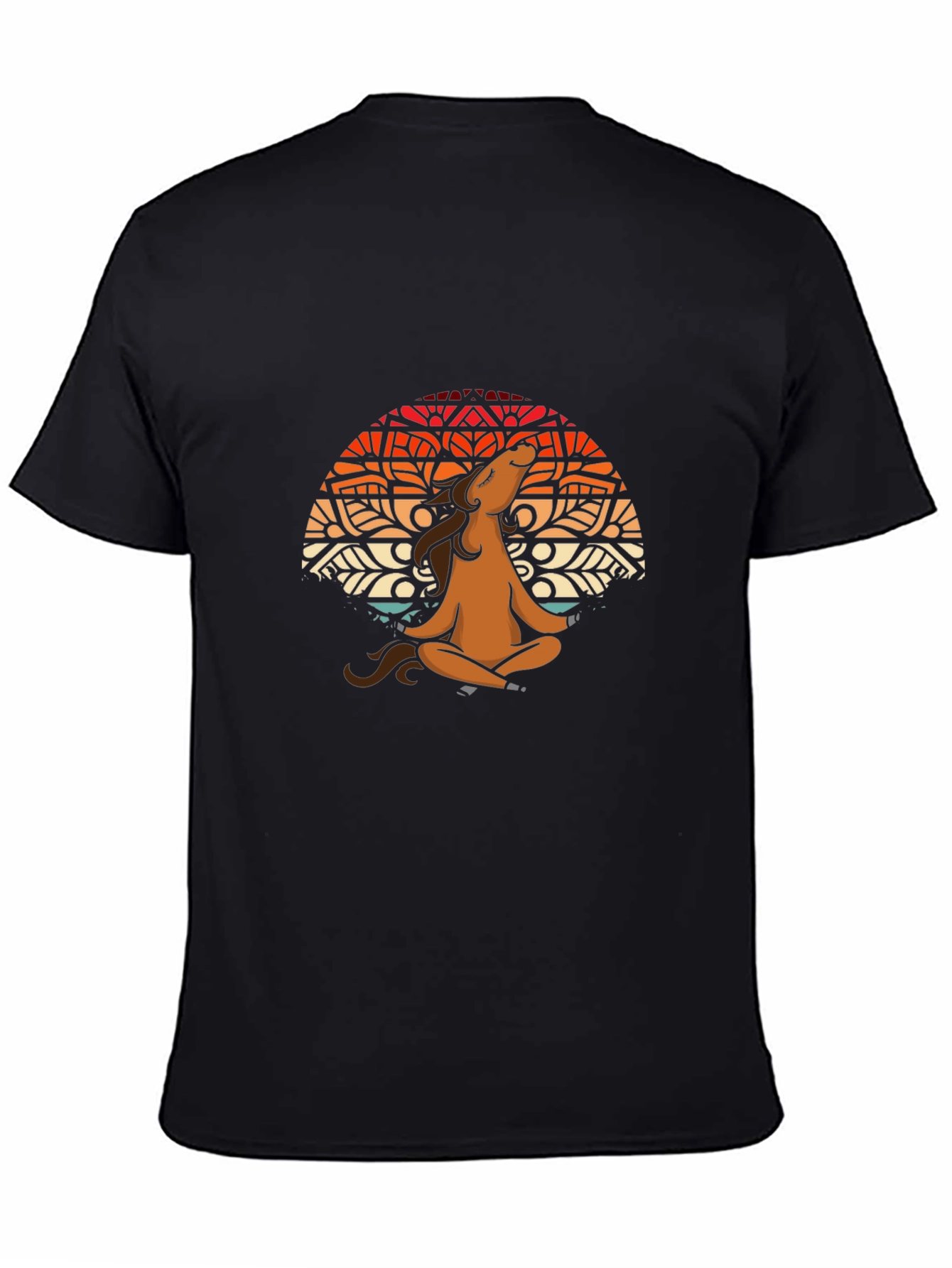 Meditating Horse Graphic T-Shirt
