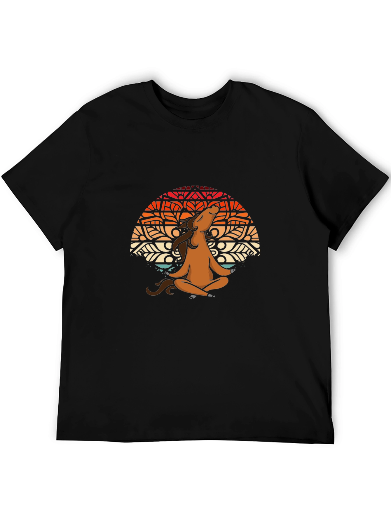 Meditating Horse Graphic T-Shirt