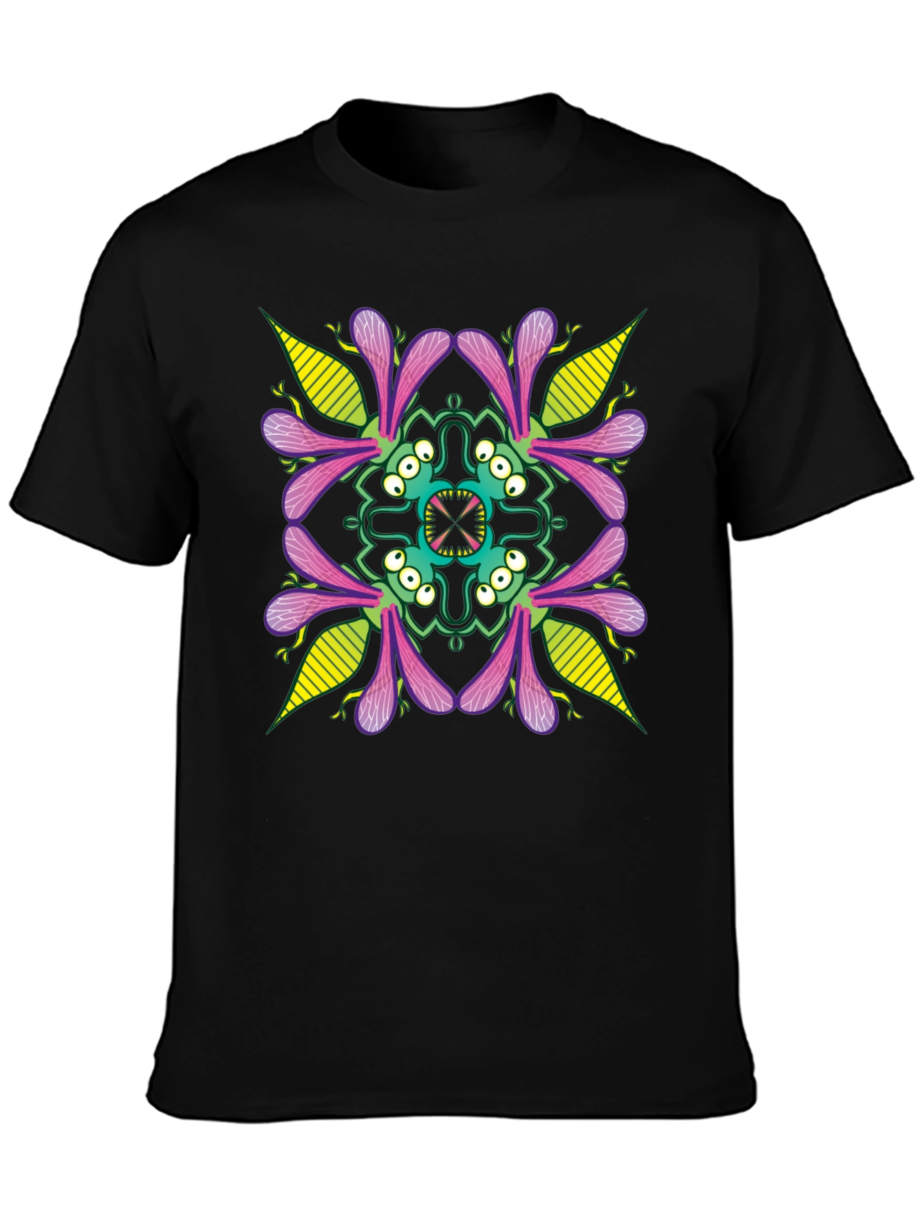Monster Mandala Graphic Tee - Black