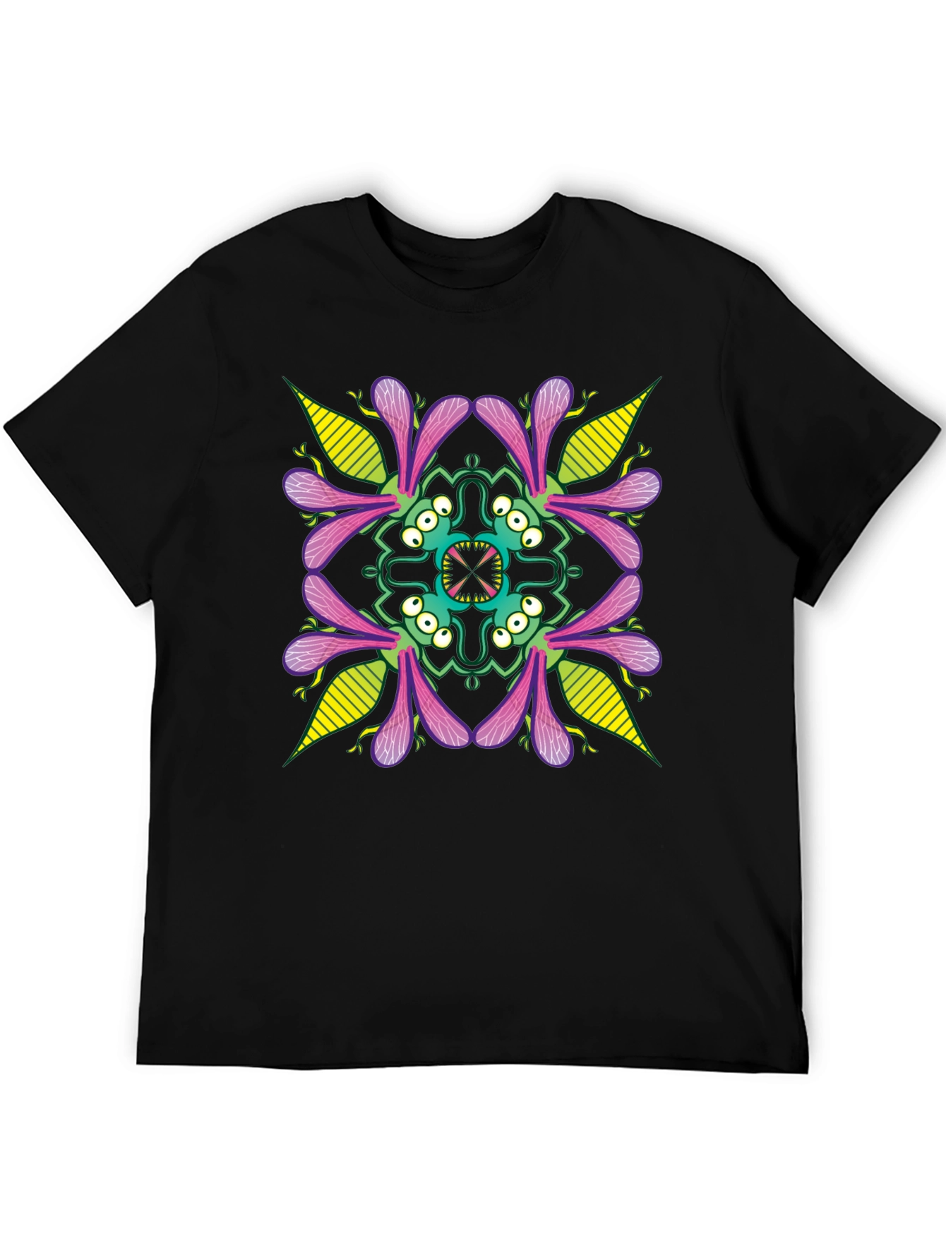 Monster Mandala Graphic Tee - Black