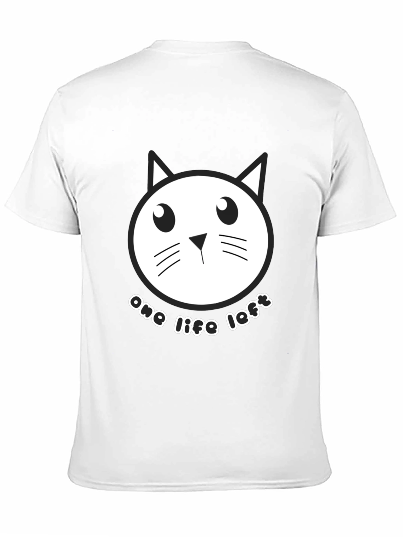 One Life Left Cat Graphic Tee - Black