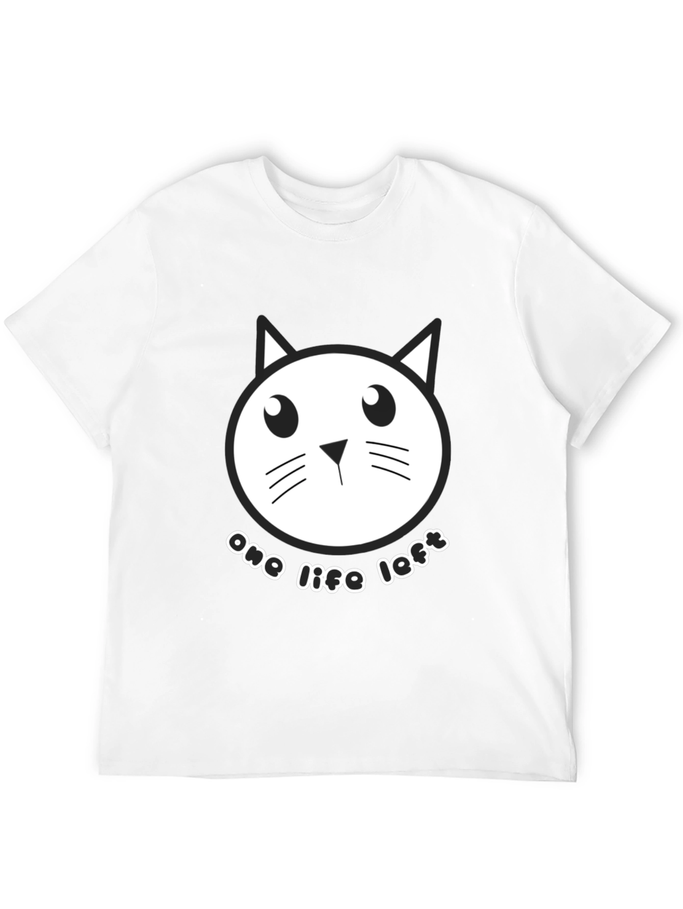 One Life Left Cat Graphic Tee - Black