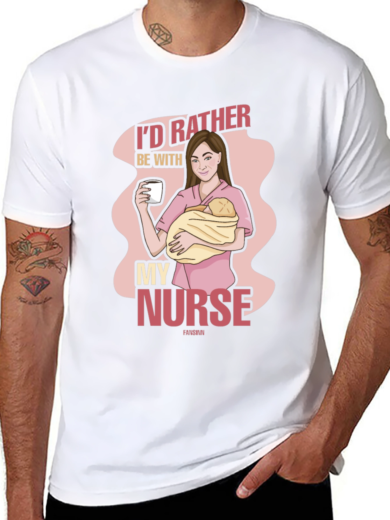 Id Rather Be With My Nurse Graphic T-Shirt