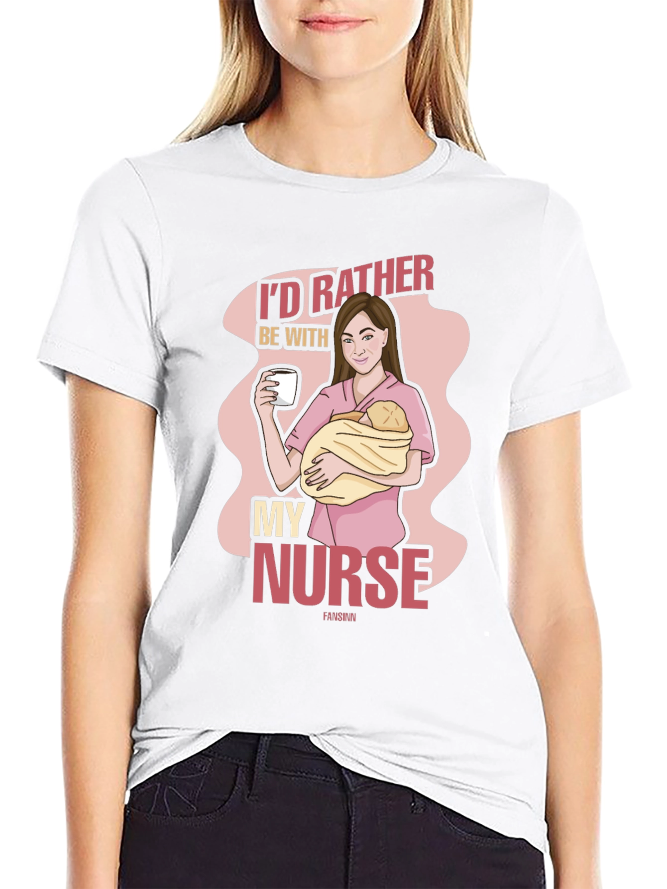 Id Rather Be With My Nurse Graphic T-Shirt