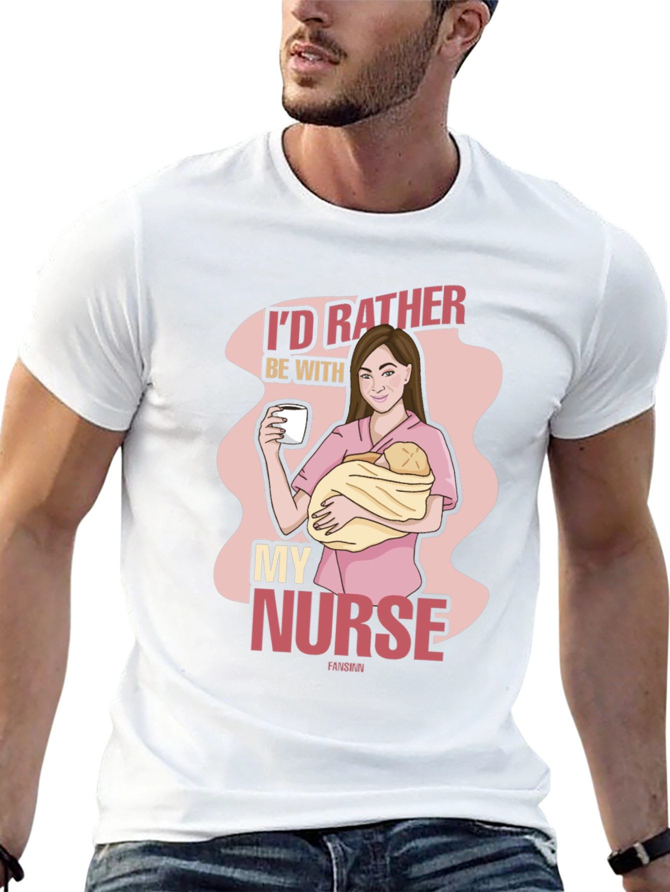 Id Rather Be With My Nurse Graphic T-Shirt