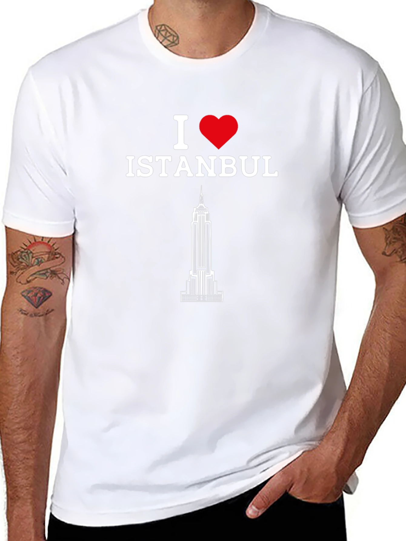 I Love Istanbul Graphic Tee - Black