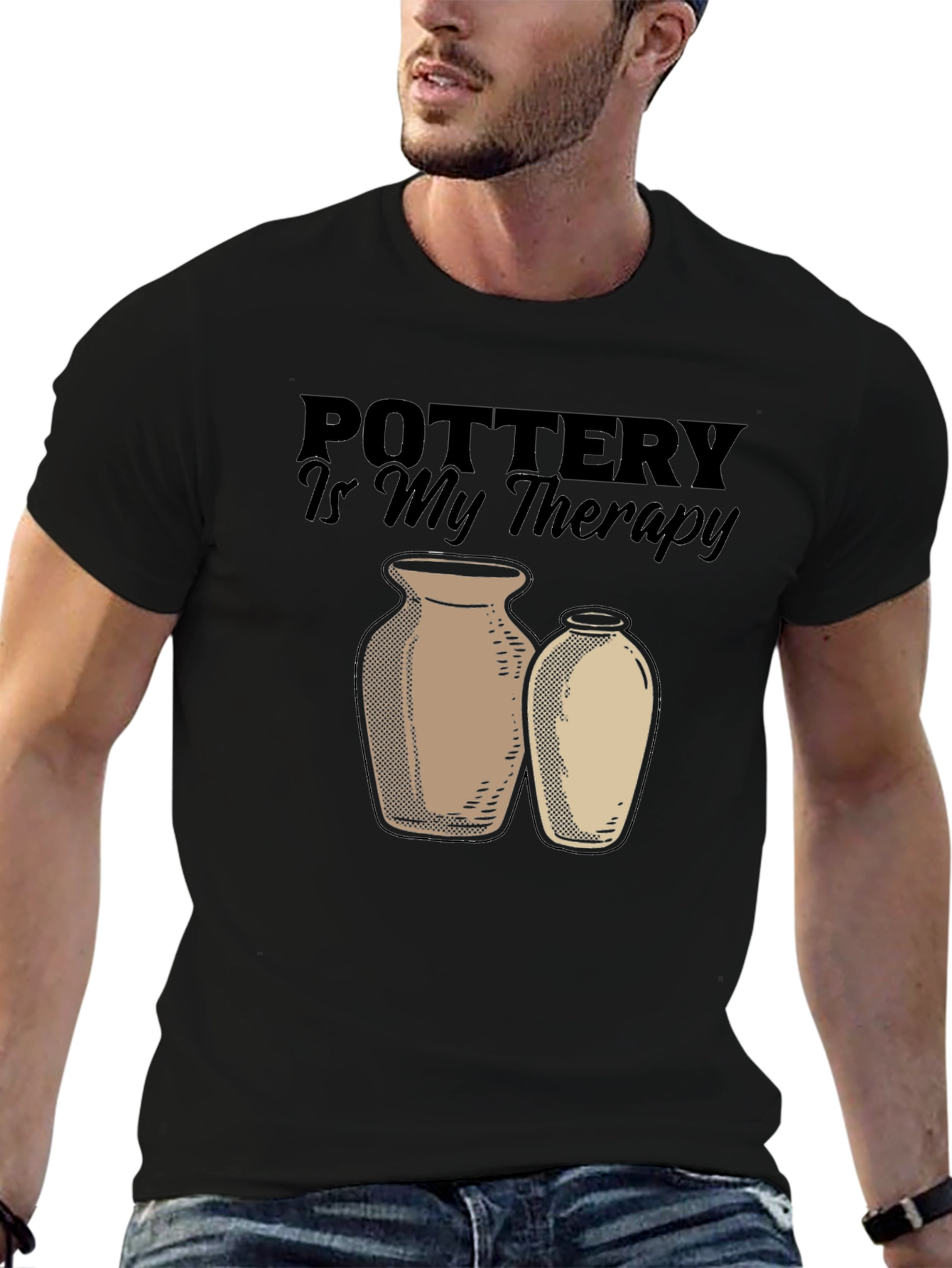 Pottery is My Therapy T-Shirt - Artsy Graphic Tee