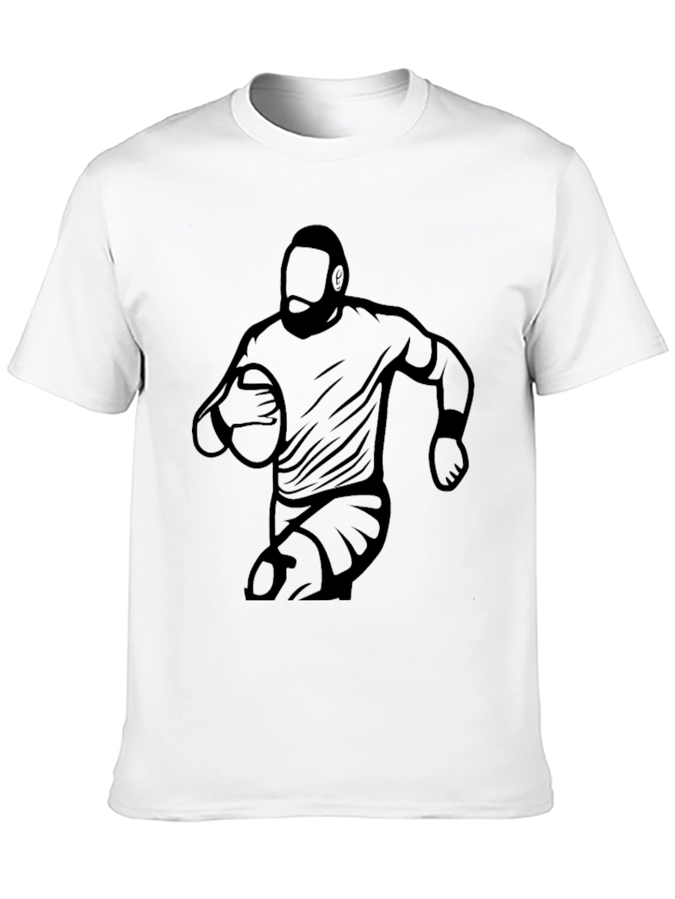 Rugby Player Graphic Black T-Shirt