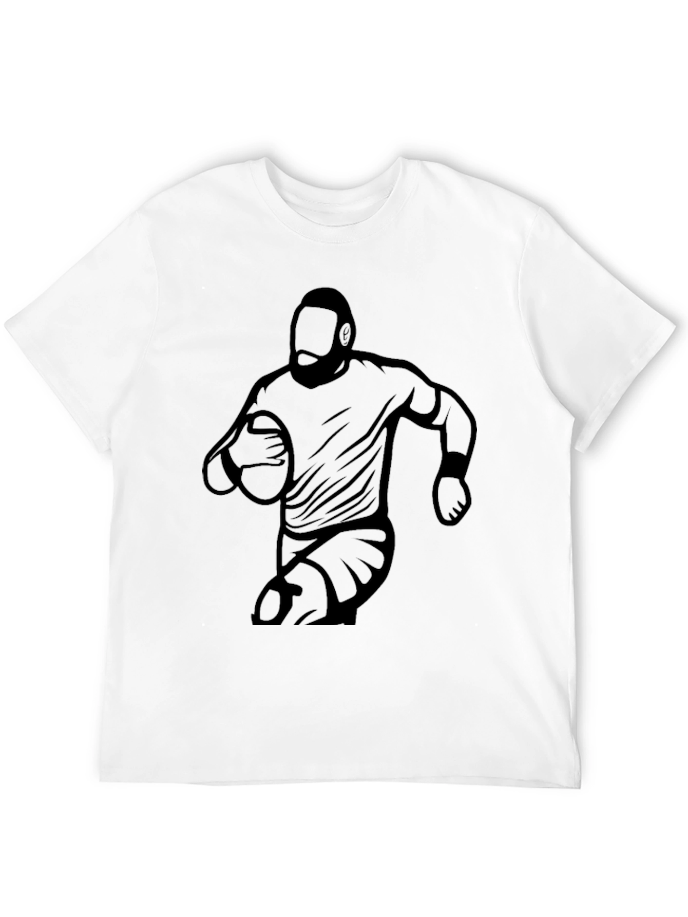 Rugby Player Graphic Black T-Shirt