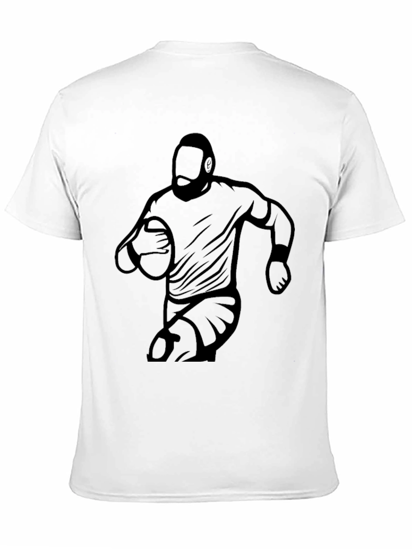 Rugby Player Graphic Black T-Shirt