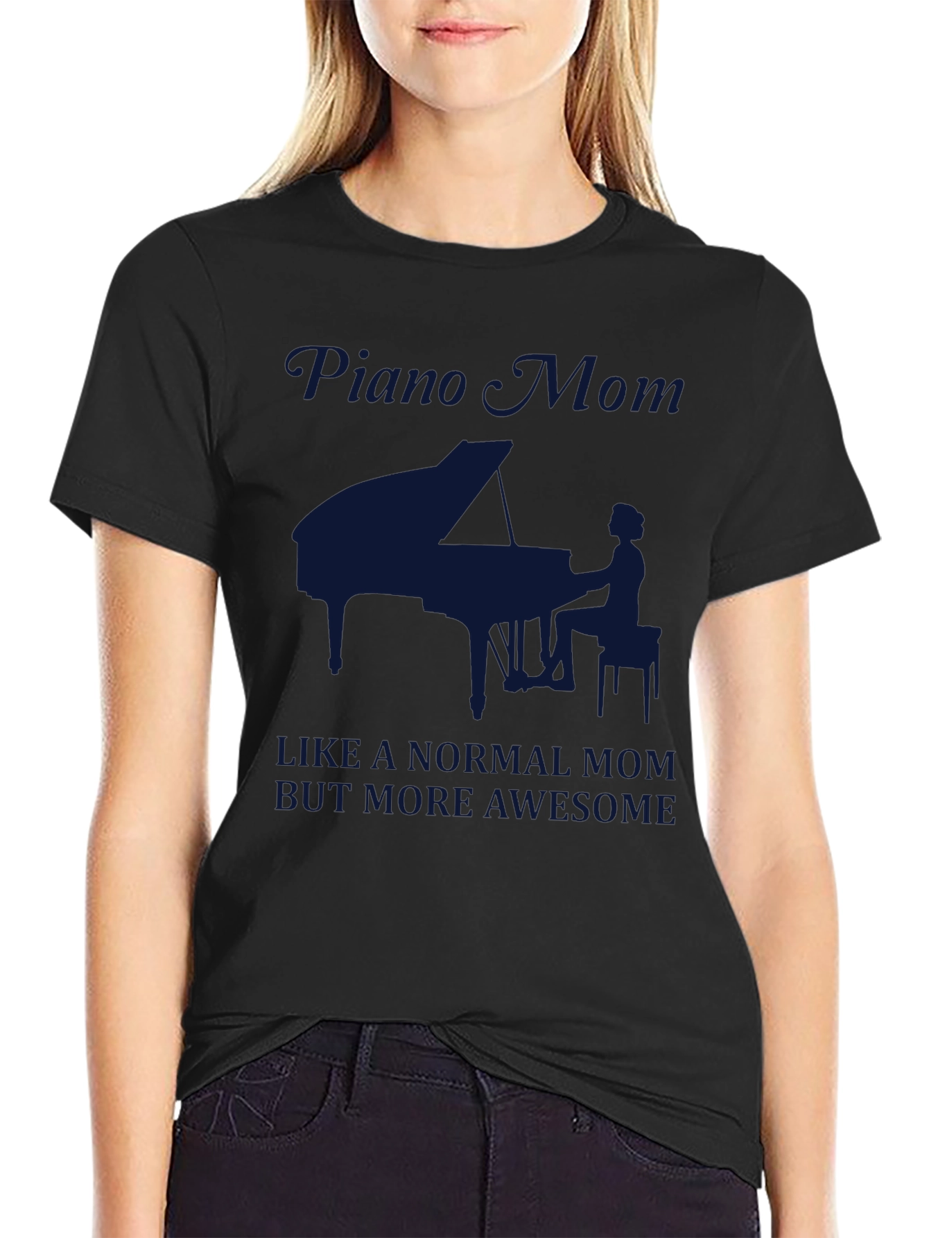 Piano Mom Graphic Tee - Awesome Musician Mother T-Shirt