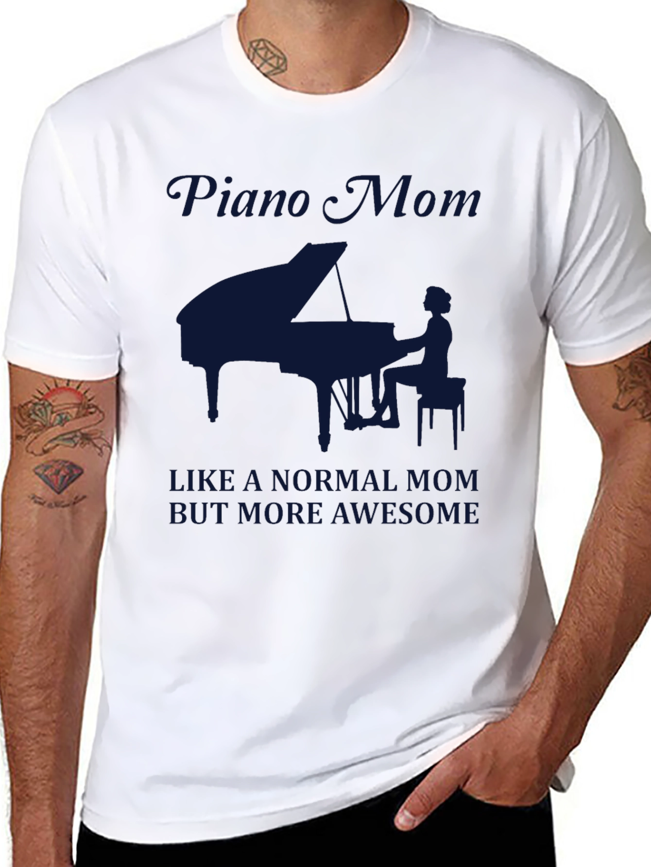 Piano Mom Graphic Tee - Awesome Musician Mother T-Shirt