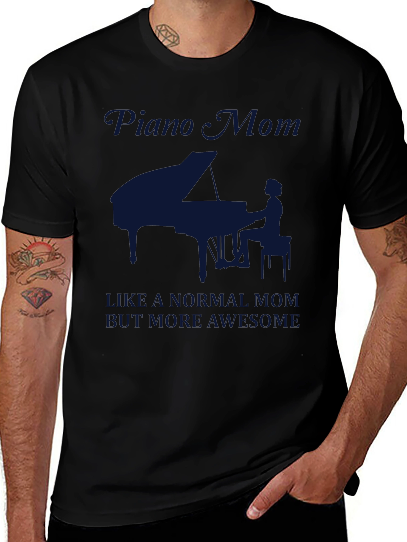 Piano Mom Graphic Tee - Awesome Musician Mother T-Shirt