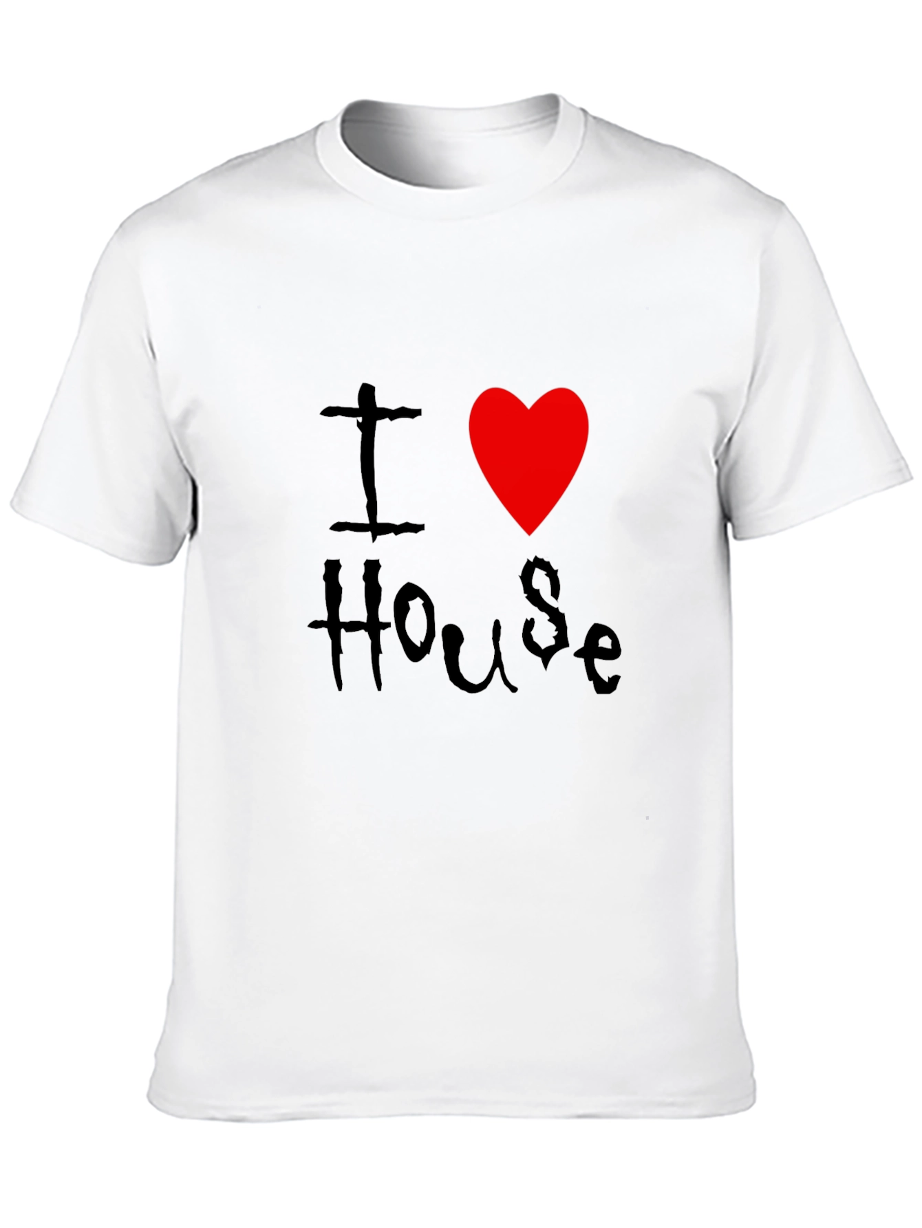 I Love House Music Black T-Shirt
