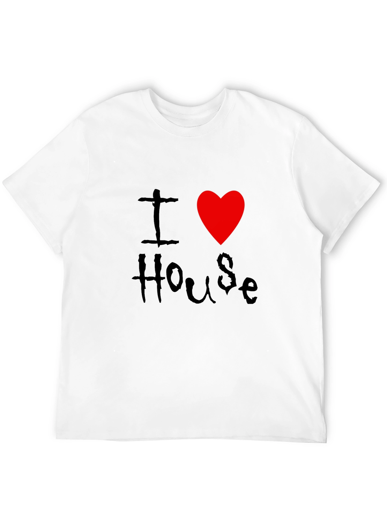 I Love House Music Black T-Shirt