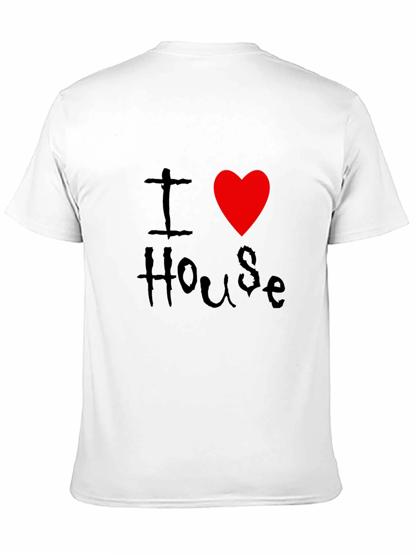 I Love House Music Black T-Shirt
