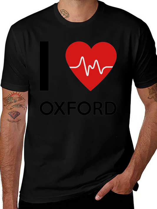 I Heart Oxford T-Shirt - Black Cotton Graphic Tee