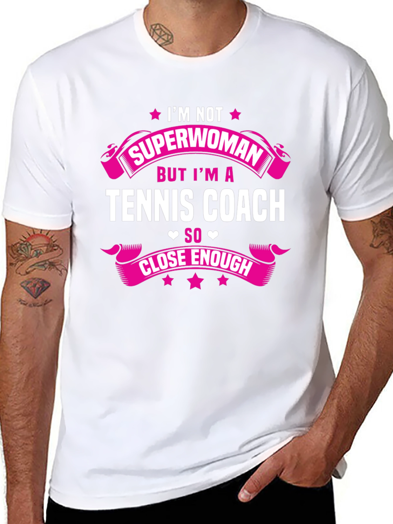 Tennis Coach Superwoman Graphic T-Shirt
