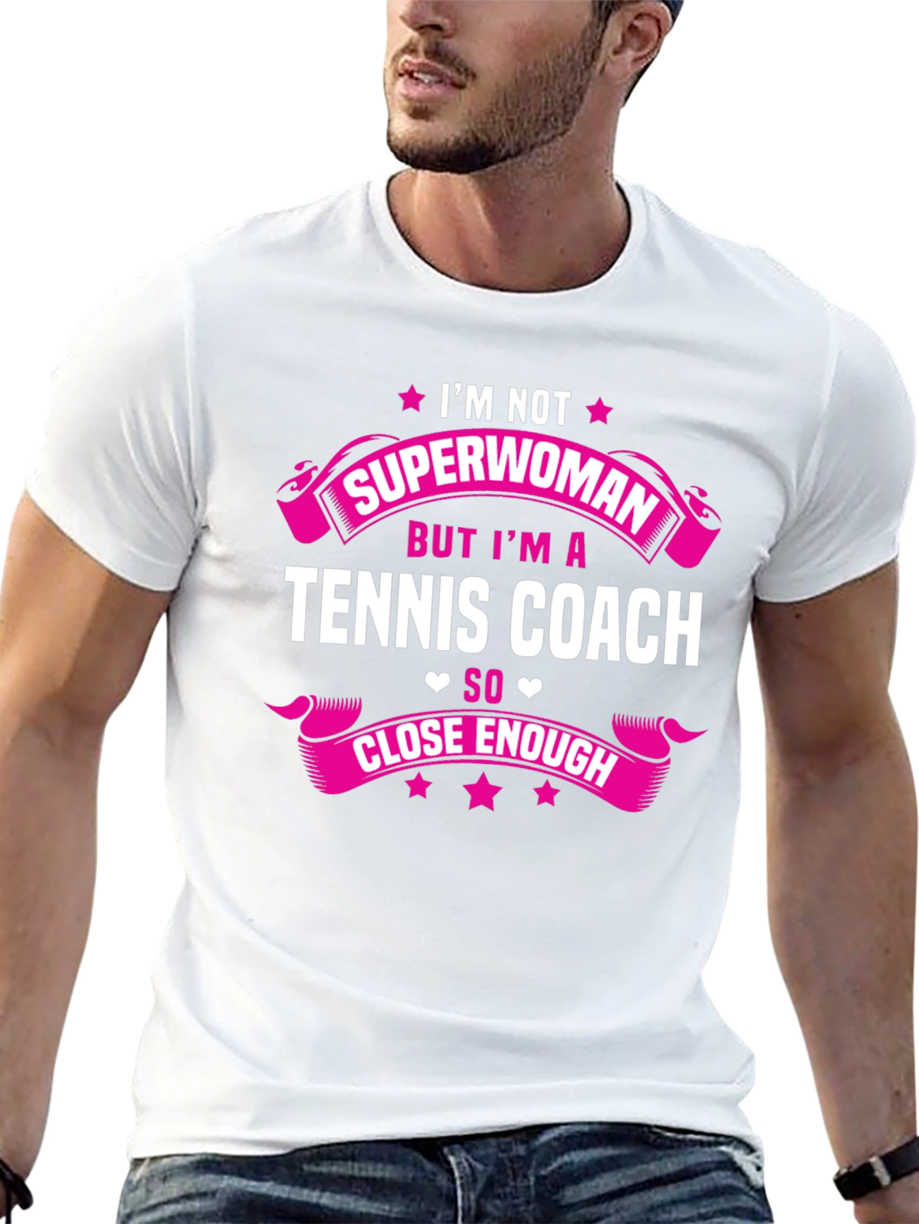 Tennis Coach Superwoman Graphic T-Shirt