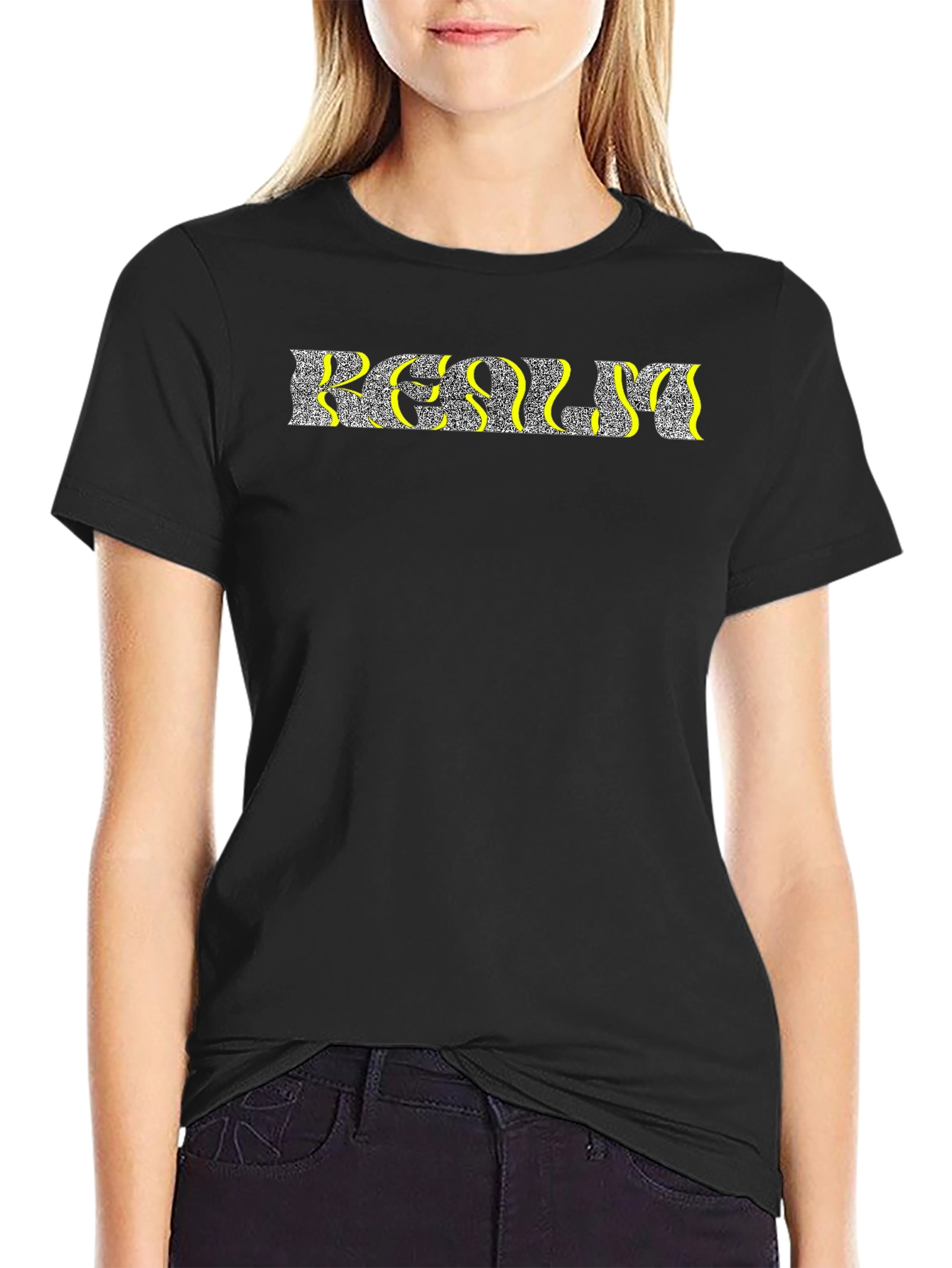 Realm Graphic Print Black T-Shirt