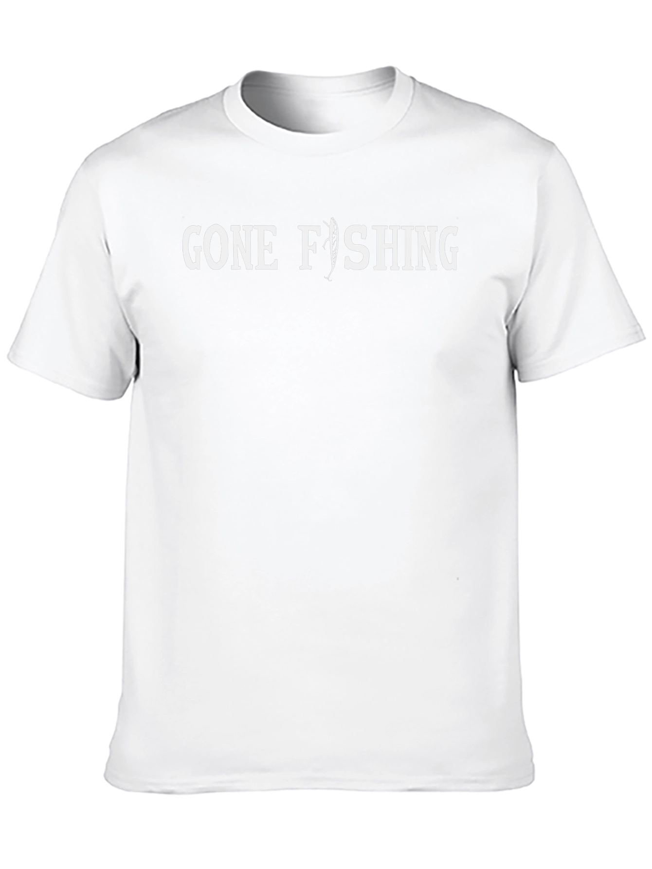 Gone Fishing Graphic T-Shirt - Black Cotton Tee