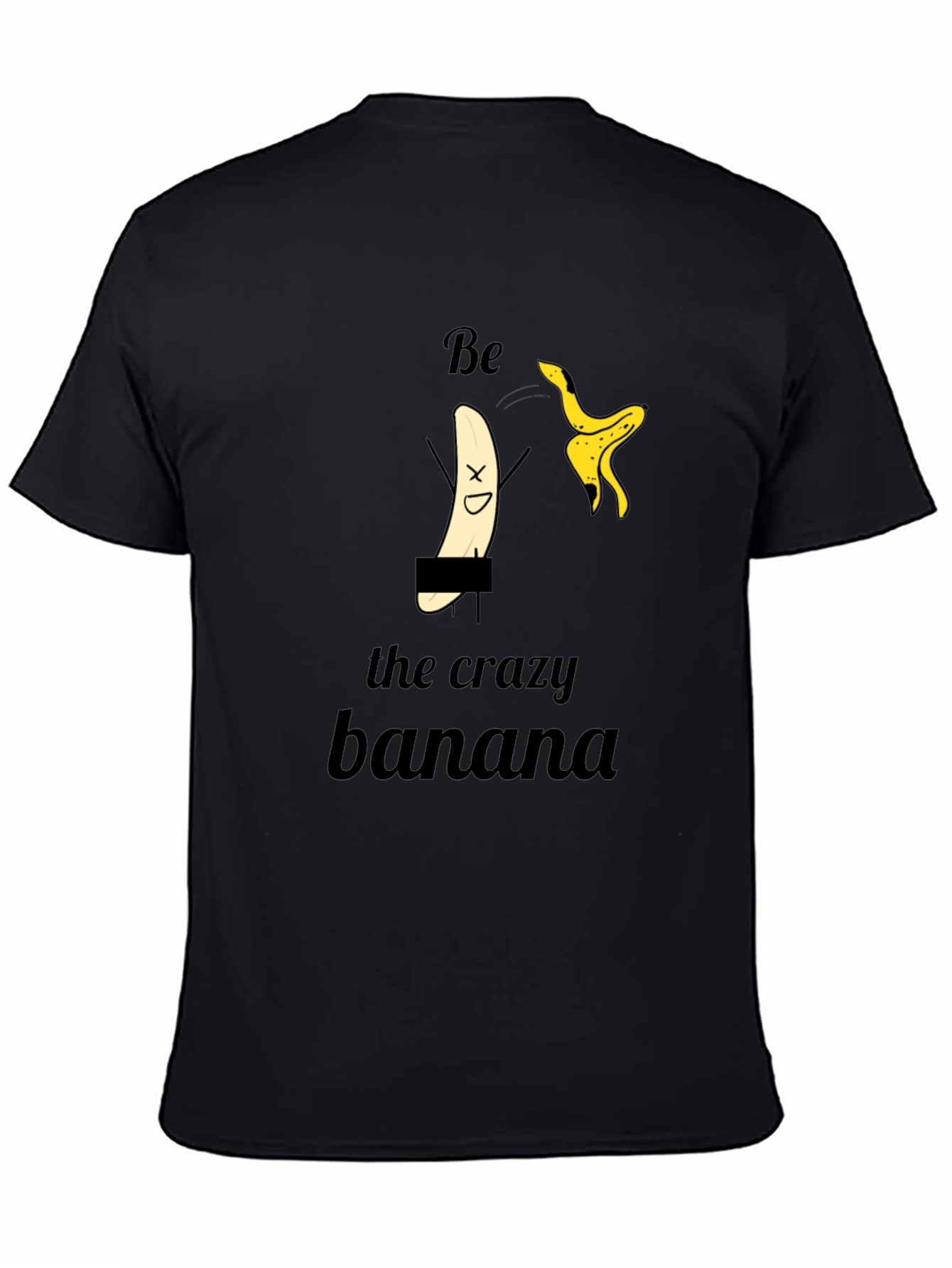 Crazy Banana Graphic Tee - Funny Black T-Shirt