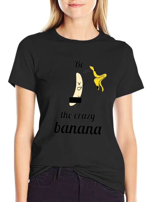 Crazy Banana Graphic Tee - Funny Black T-Shirt