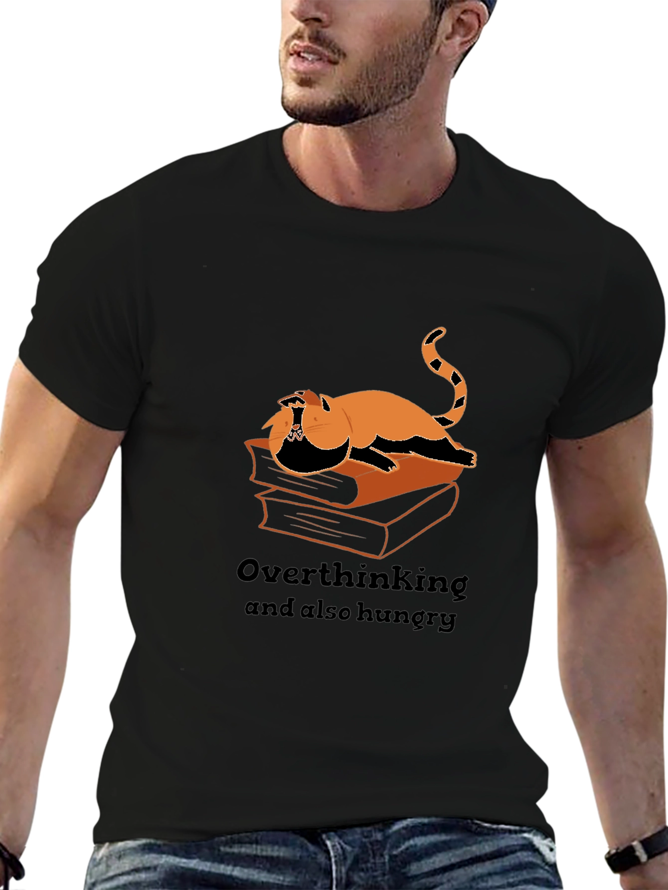 Overthinking Hungry Cat T-Shirt