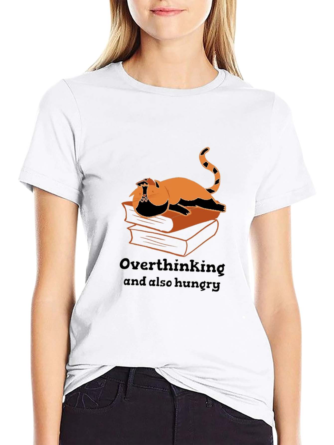 Overthinking Hungry Cat T-Shirt