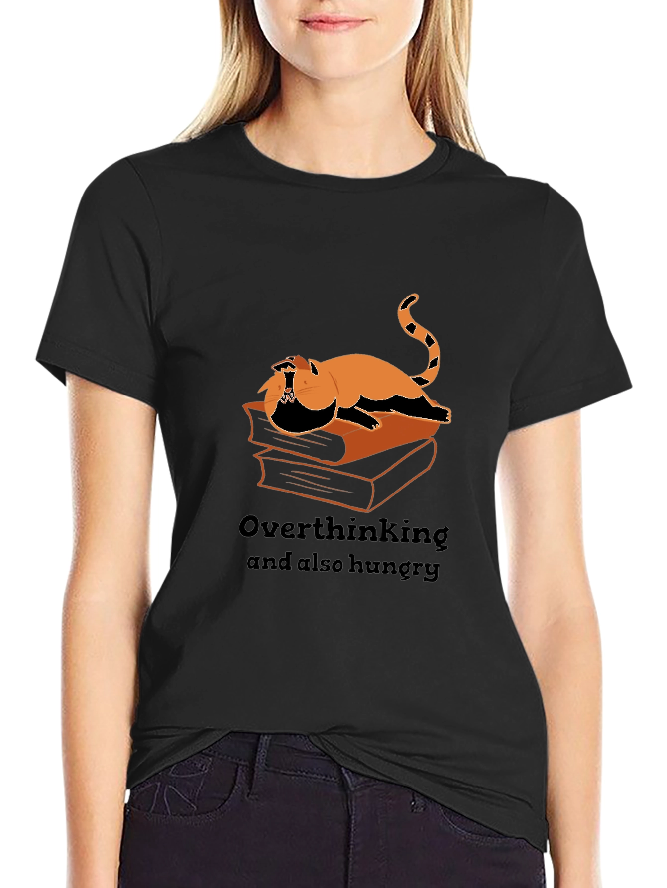 Overthinking Hungry Cat T-Shirt