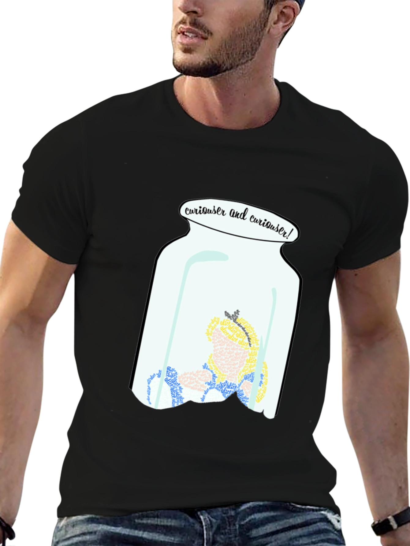 Curiouser Alice in Wonderland T-Shirt