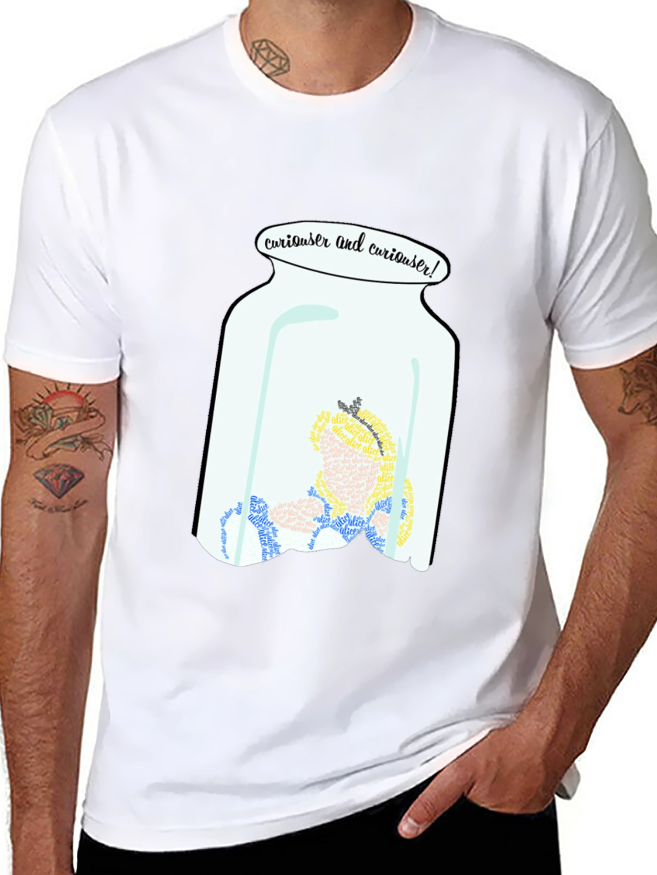Curiouser Alice in Wonderland T-Shirt