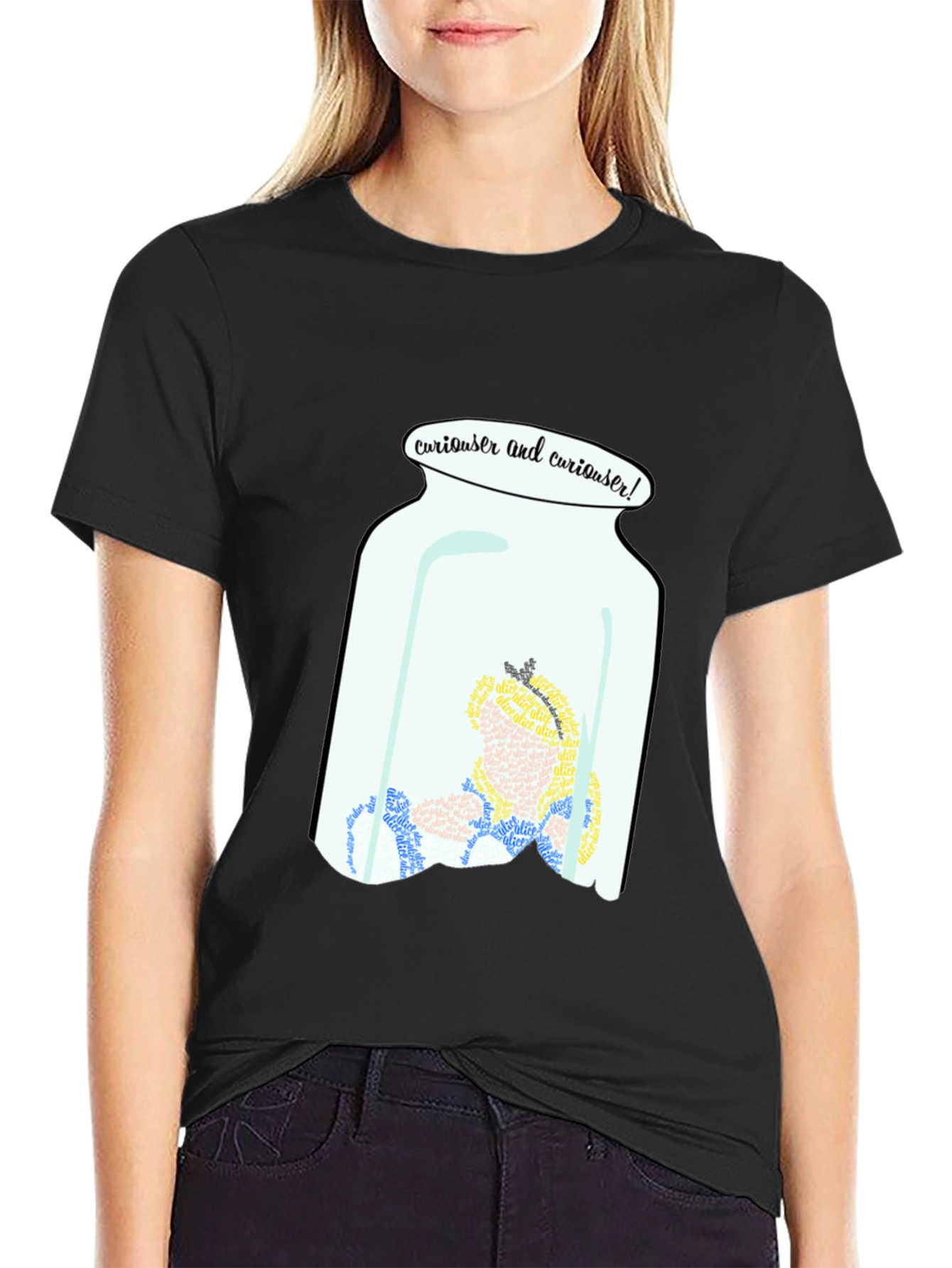 Curiouser Alice in Wonderland T-Shirt