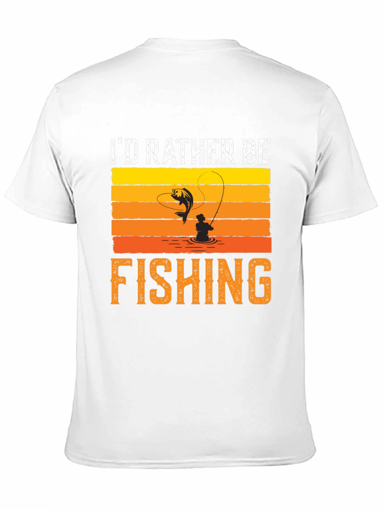 Id Rather Be Fishing Black T-Shirt