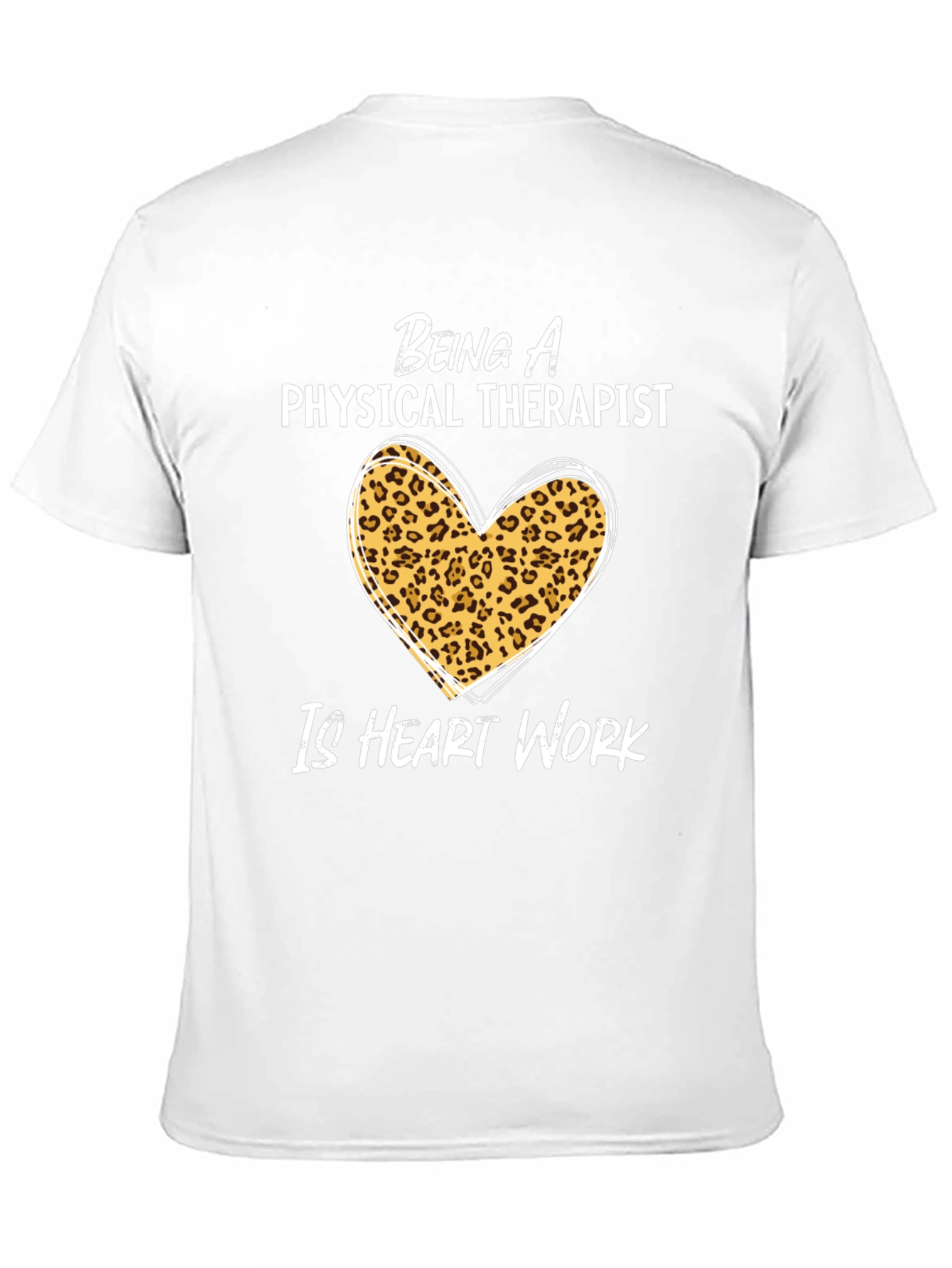 Physical Therapist Heart Leopard Print T-Shirt
