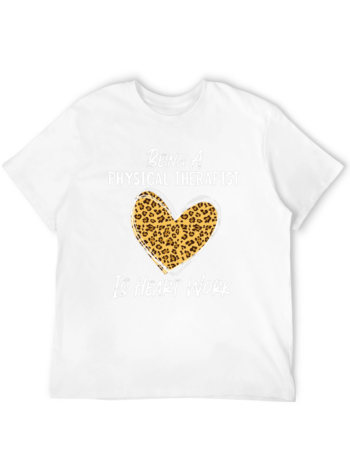 Physical Therapist Heart Leopard Print T-Shirt