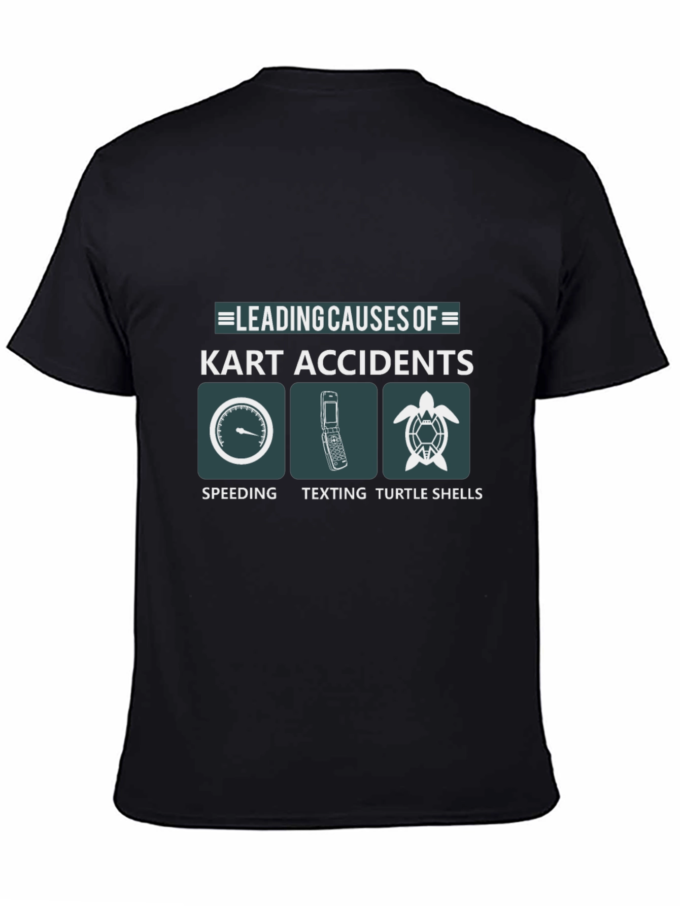 Kart Accident Causes T-Shirt - Speeding Texting Turtle Shells!