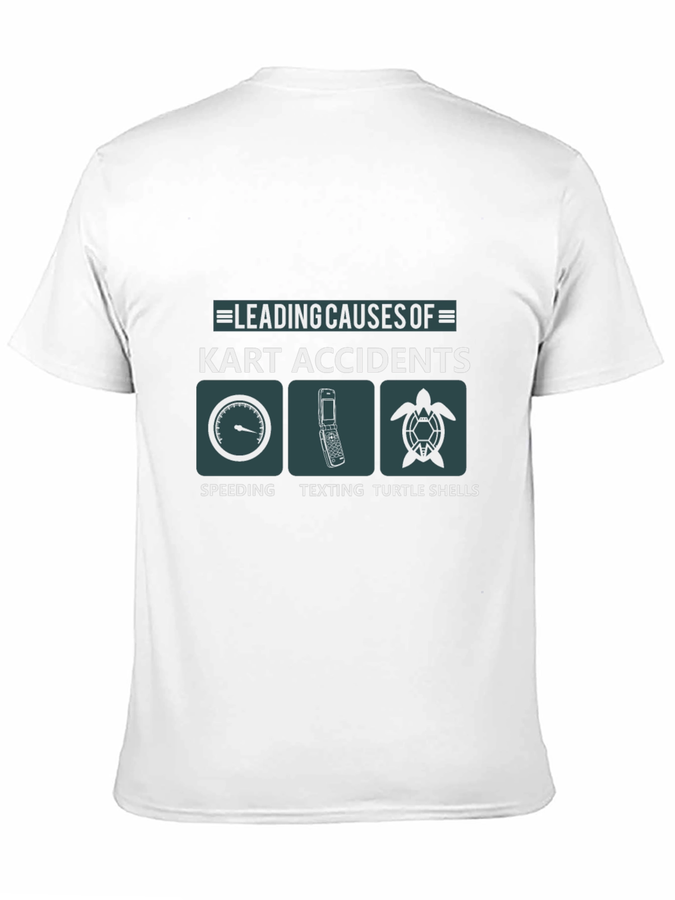 Kart Accident Causes T-Shirt - Speeding Texting Turtle Shells!
