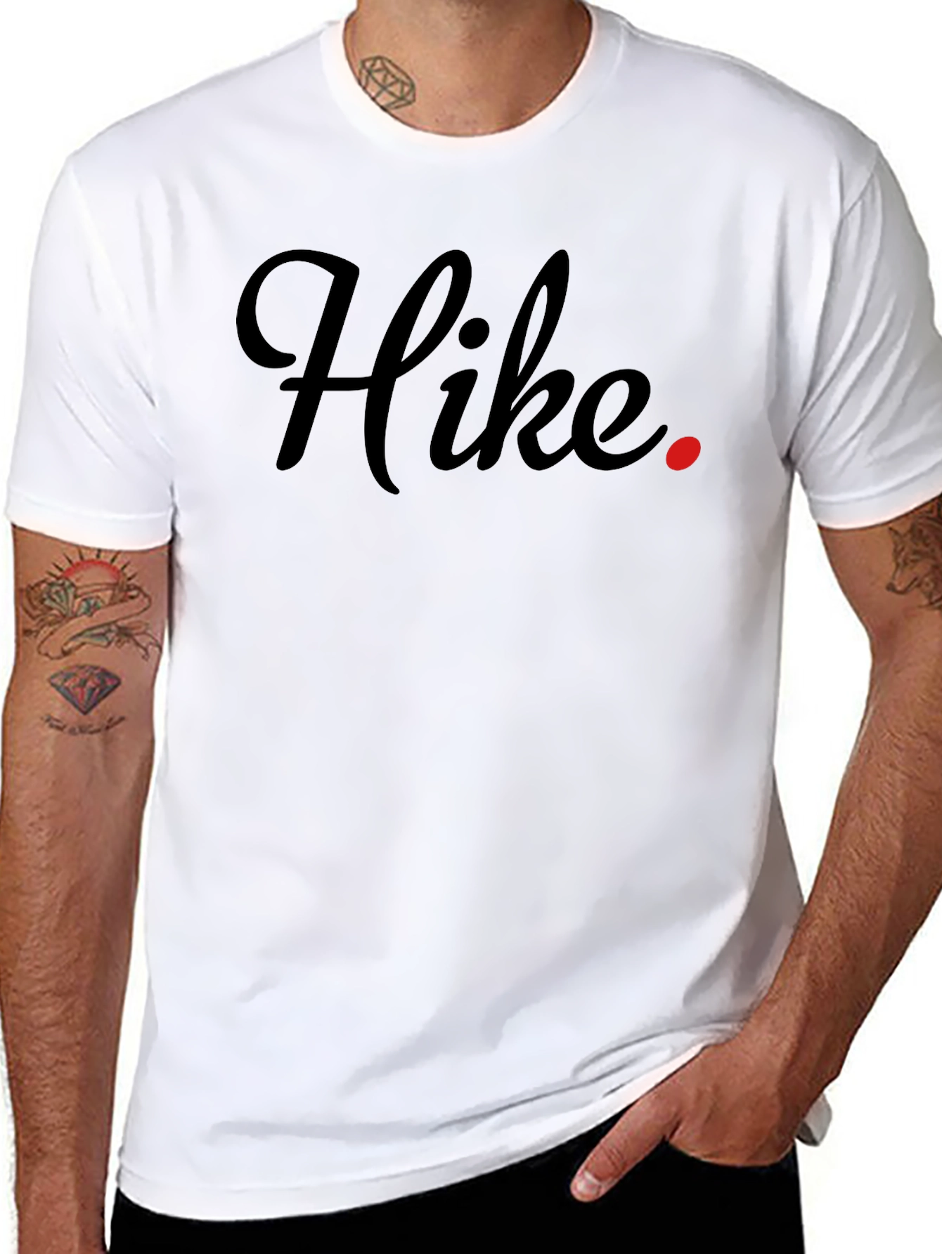 Hike Graphic Tee - Black Casual T-Shirt