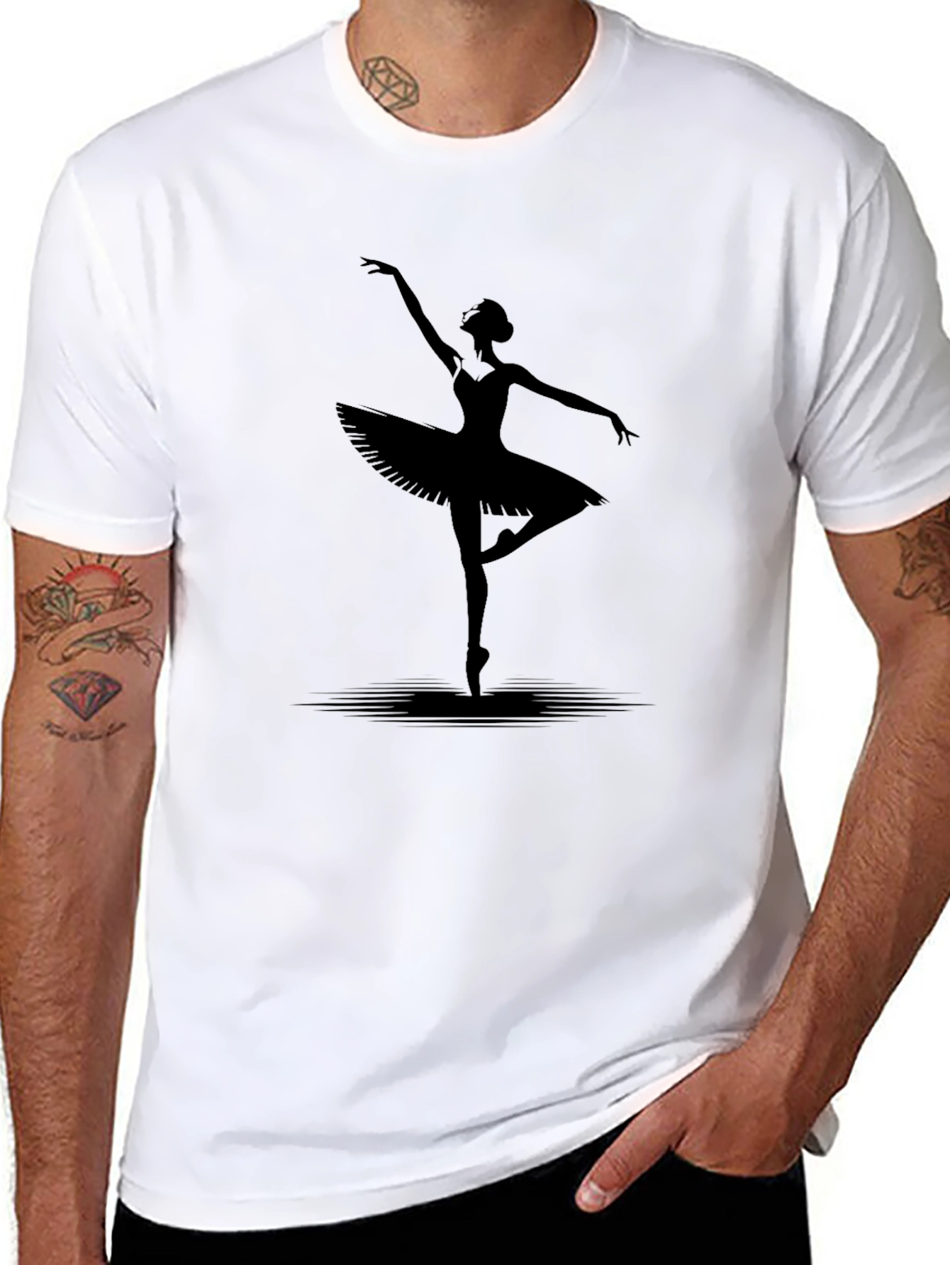 Ballerina Silhouette Black Tee