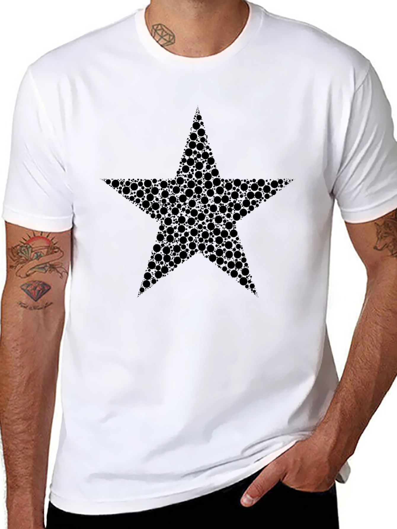 Black Star Graphic Mens T-Shirt