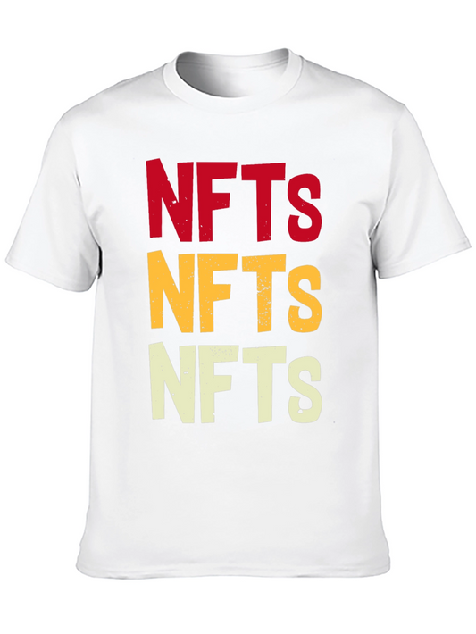 NFTs T-Shirt Black Color with Colorful Letters