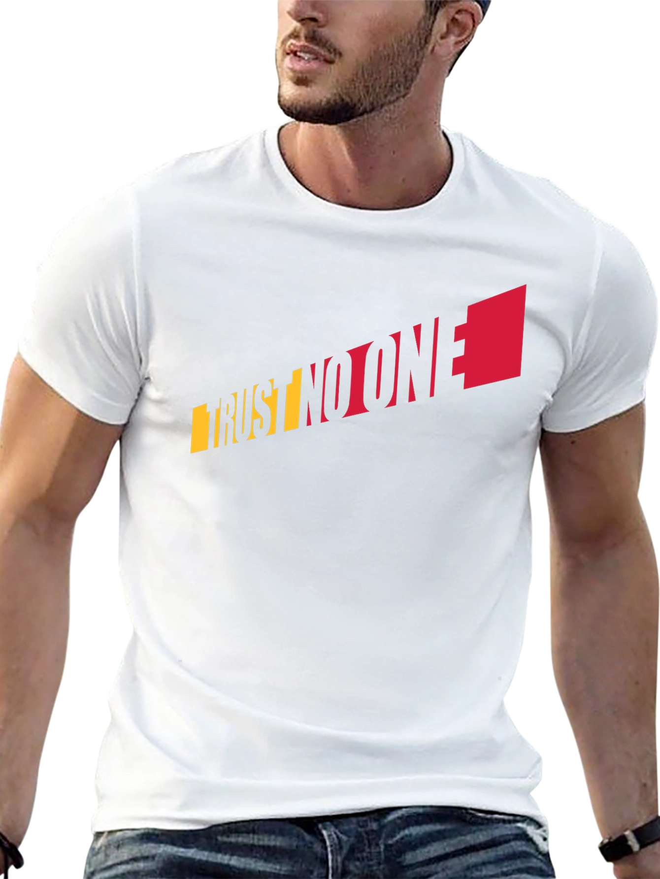 Trust No One Graphic Tee - Black