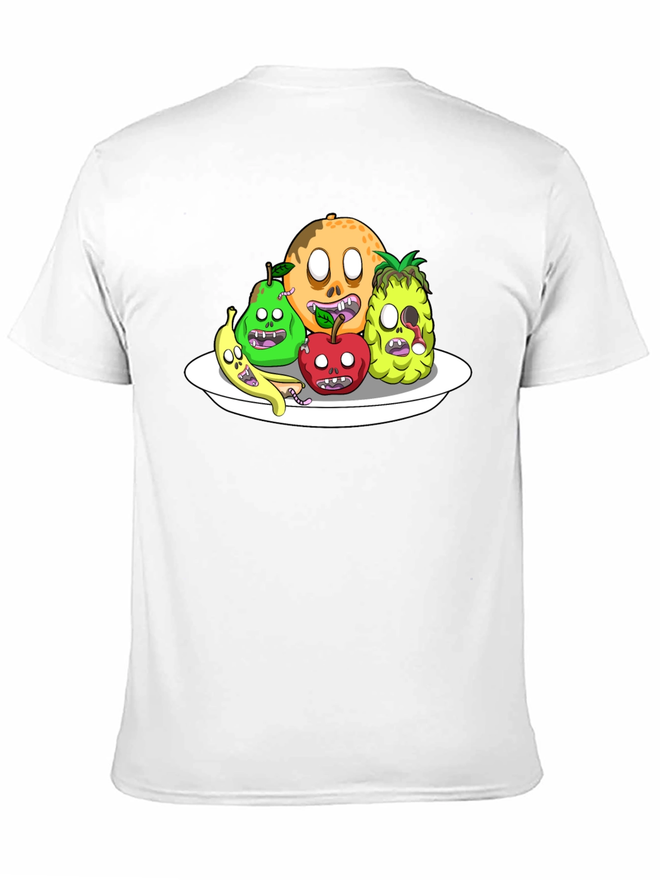 Zombie Fruit Platter Graphic Tee - Black Cotton