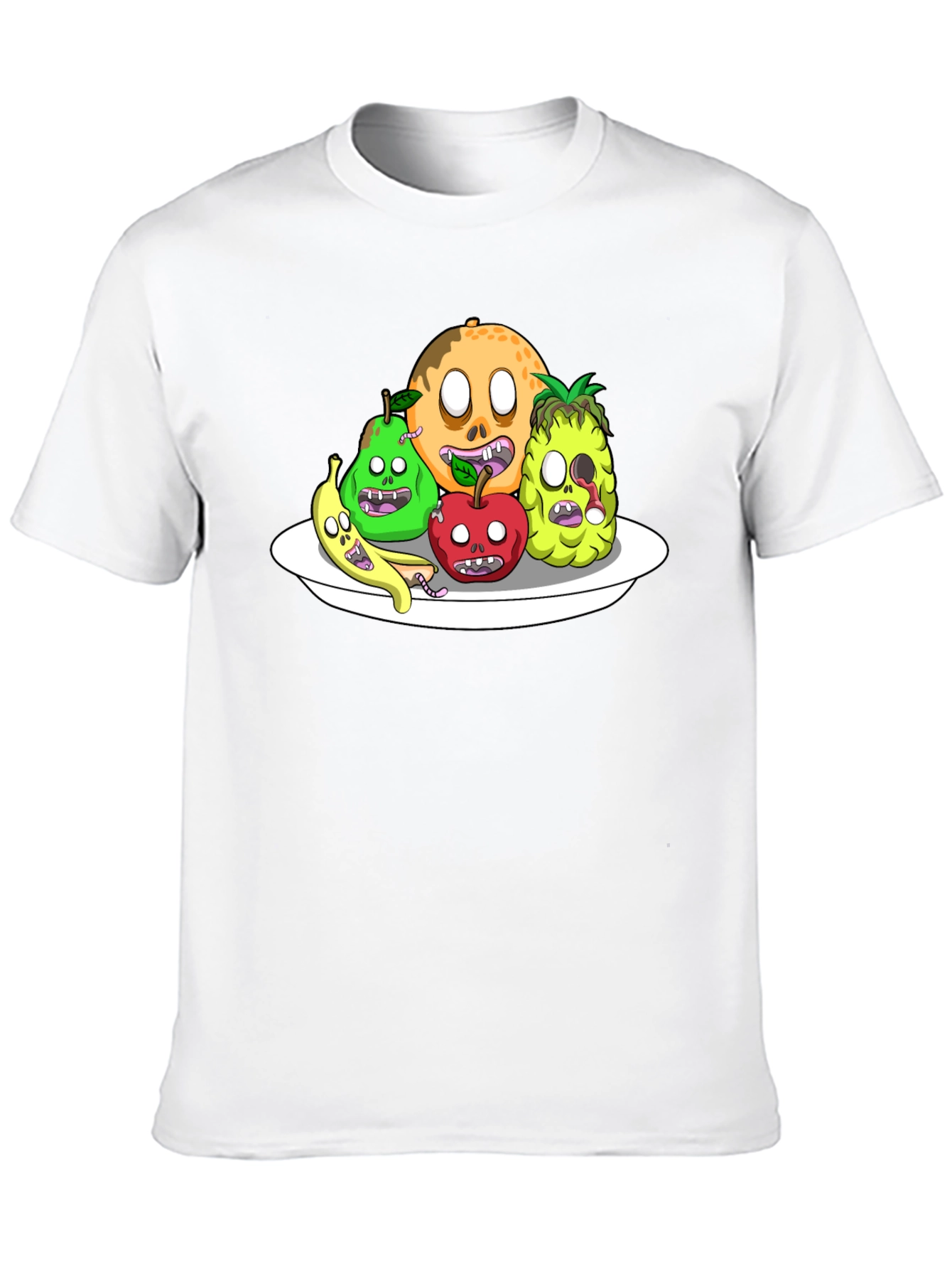 Zombie Fruit Platter Graphic Tee - Black Cotton